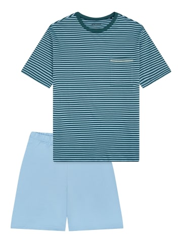 Schiesser Schlafanzug Nightwear Cotton in Pacific blue
