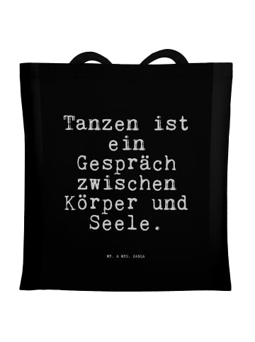 Mr. & Mrs. Panda Umhängetasche Tanzen ist ein Gespräch... mit Sp... in Schwarz