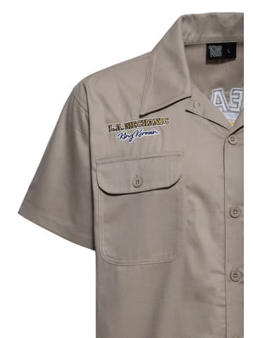King Kerosin King Kerosin Workwear Hemd Long Beach Mechanic Dude in sand