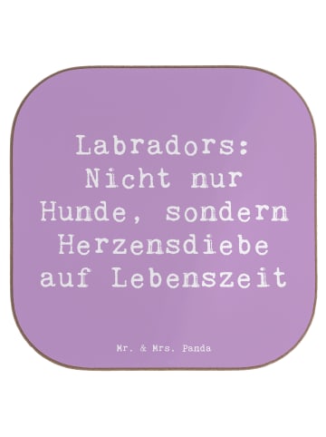 Mr. & Mrs. Panda Glasuntersetzer Spruch Labrador Herzensdiebe mi... in Lavendeltraum