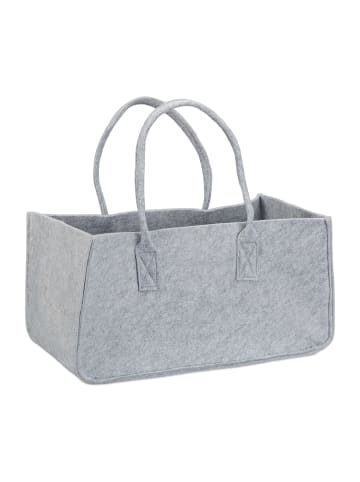 relaxdays 8 x Kaminholztasche in Grau