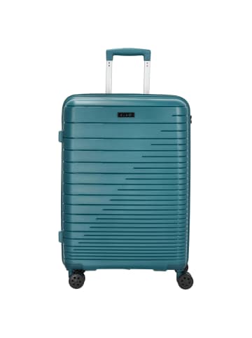 D&N Travel Line 4600 - 4-Rollen-Trolley M 65 cm (black) in petrol