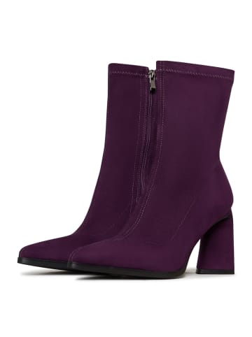 CESARE GASPARI Blockabsatz-Stiefeletten in Lilac