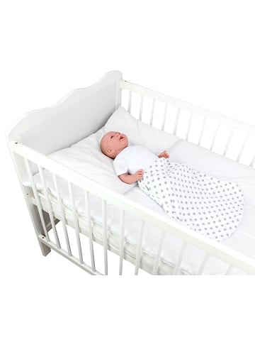 TupTam Baby Strampelsack mit breitem Bund Unwattiert in weiß