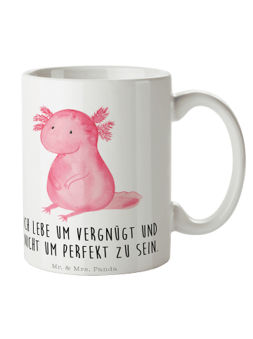 Mr. & Mrs. Panda Trinkbecher Axolotl Niedlich mit Spruch in Weiß