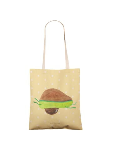 Mr. & Mrs. Panda Einkaufstasche Avocado Yoga ohne Spruch in Gelb Pastell