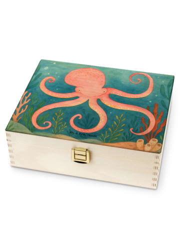 Mr. & Mrs. Panda Tee Box Tintenfisch Design ohne Spruch in Weiß