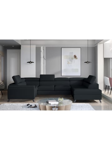MF Design Esco Recamiere Rechts in Anthrazit -  (L) 200 x (B) 336 x (H) 92 cm