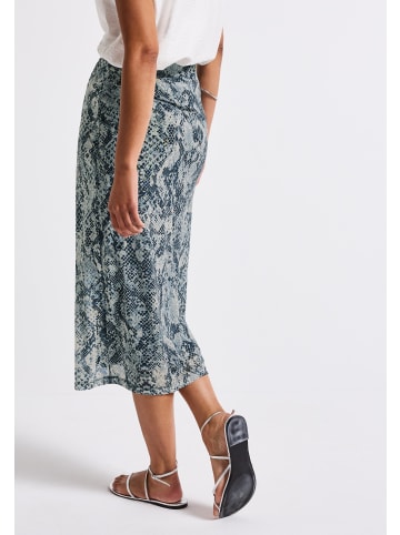 Street One 'Gemusterter Mesh-Rock' Blau