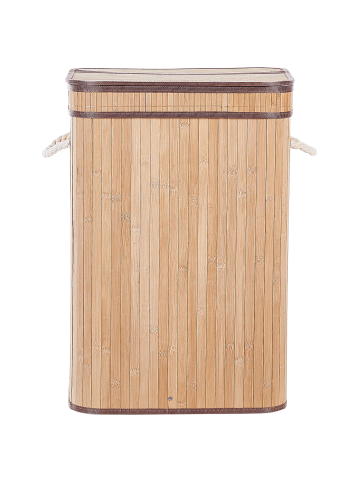 Beliani Wäschekörbe KALUTARA in Braun/Weiß - (W) 40 x (H) 60 x (L) 30 cm