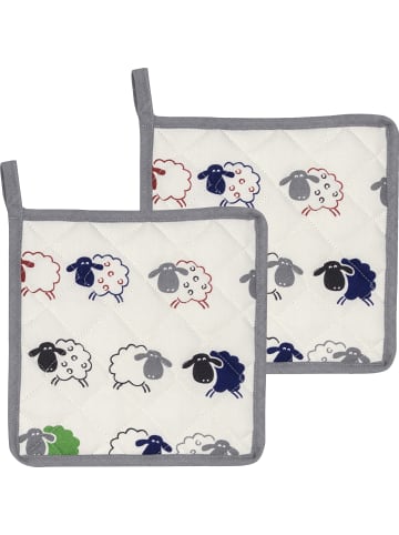 Kracht Baumwolle Topflappen 2er-Pack Schäfchen in Schäfchen