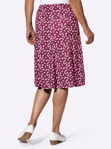 Sieh an! Jersey-Rock in bordeaux-weiß-bedruckt