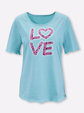 Sieh an! Kurzarmshirt in ozean-magenta