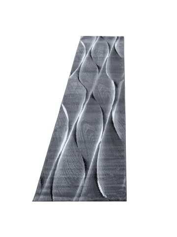 KADIMA DESIGN Teppich Kurzflor Waschbar Ombre DRAU Strapazierfähig OEKO-TEX in Schwarz