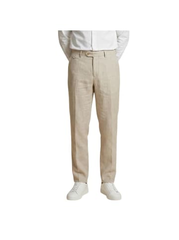 Beige Leinen Freizeithose