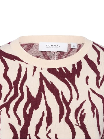 comma Pullover in beige aubergine - 0001