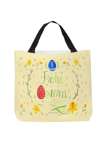 Mr. & Mrs. Panda Tote Bag Ostern Frohe Ostern ohne Spruch in Gelb Pastell