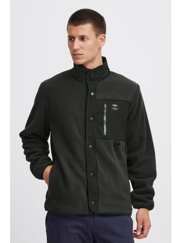 INDICODE Fleecejacke 15813MM sportliche Fleecejacke mit Brusttasche aus Kontrastmaterial in Grau