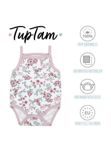 TupTam 5er- Set Bodys in rosa/grau