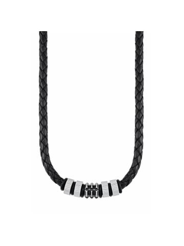 S. Oliver Jewel Halsband Edelstahl, Leder in Schwarz