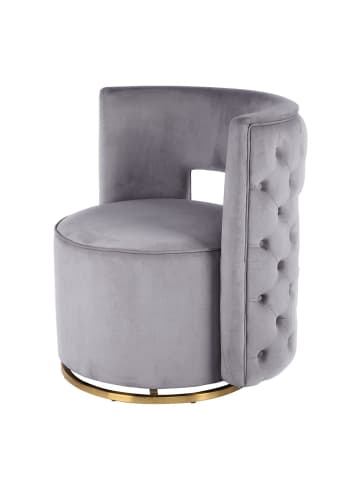 Kayoom Sessel Drehsessel Beverly in grau - gold