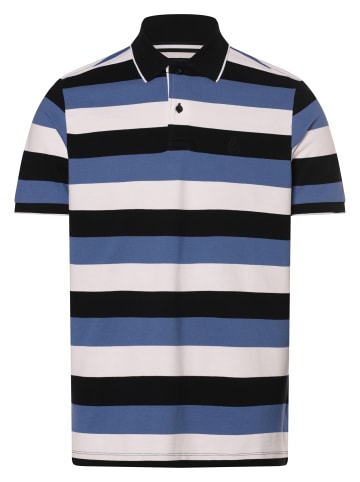 Andrew James Poloshirt in marine weiß