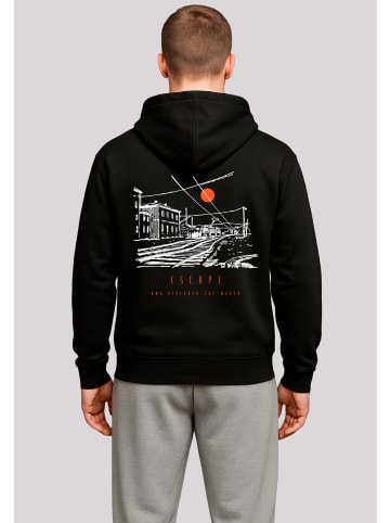 F4NT4STIC Hoodie Escape Discover the World Town Train Station in schwarz
