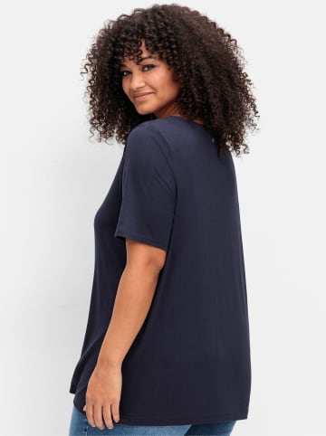 sheego T-Shirt in tiefblau