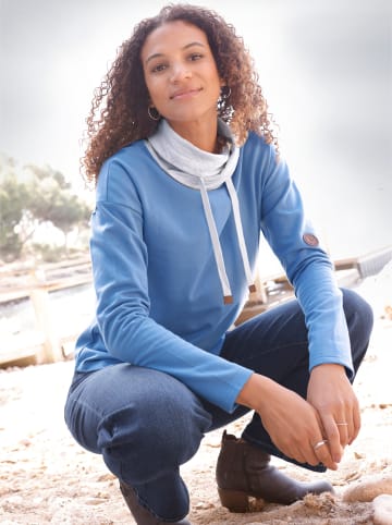 WITT WEIDEN Sweatshirt in mittelblau-hellgrau