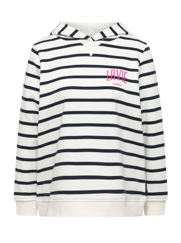 Cecil Striped Hoody mit Brustprint in Universal Blue