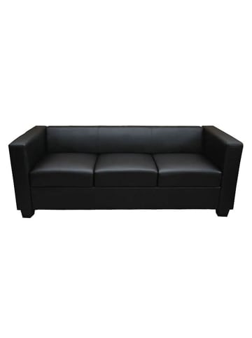 MCW 3er Sofa Lille, Kunstleder, schwarz