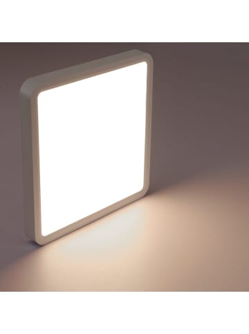 ZMH Deckenleuchte LED in Weiß Ø23CM Eckig 4000K neutralweiß Flurlampe 18W