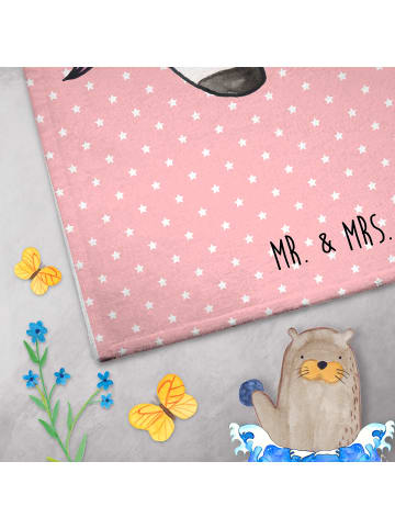 Mr. & Mrs. Panda Handtuch Einhorn Woodstock ohne Spruch in Rot Pastell