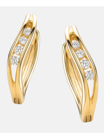 Diamant L'éternel Ohrringe aus 375 Gelbgold mit Zirkonia