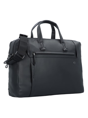 Piquadro Pan Aktentasche Leder 43.5 cm Laptopfach in black