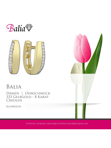 BALIA Gold 333 Damen Creolen Klassik Ohrringschmuck ca. 1,4cm