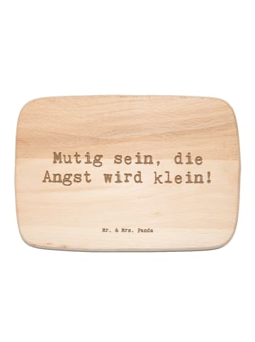 Mr. & Mrs. Panda Frühstücksbrettchen Spruch Angst überwinden mit... in Transparent