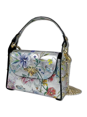 Toscanto Leder Umhängetasche Toscanto Tasche silber, farbig ca. 19cm