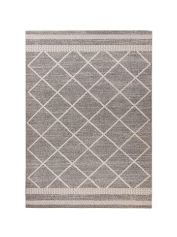 Kayoom Kurzflor Teppich Rhombus 225 in braun - beige - rechteckig