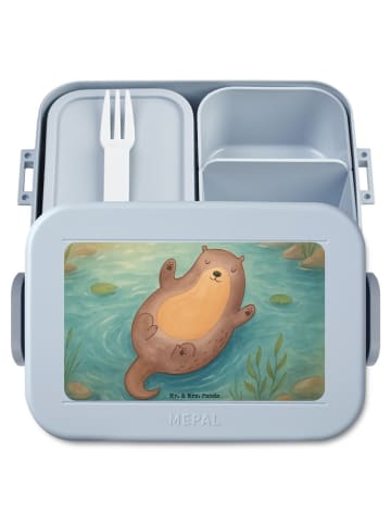 Mr. & Mrs. Panda MEPAL Bentobox Otter Umarmen Design ohne Spruch in Blau Pastell