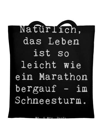 Mr. & Mrs. Panda dokumententasche Spruch Leichtigkeit im Leben m... in Schwarz