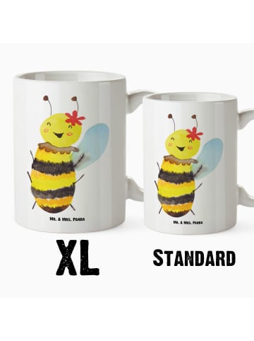 Mr. & Mrs. Panda Weiße Tasse Biene Happy ohne Spruch in Weiß