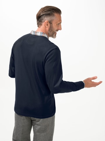 WITT WEIDEN Langarm-Poloshirt in marine