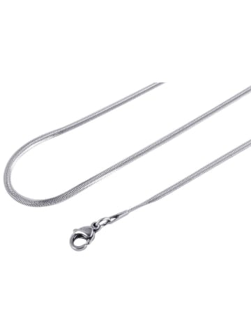 Adeliás Damen Halskette – Schlangenkette aus Edelstahl 50 cm in silber