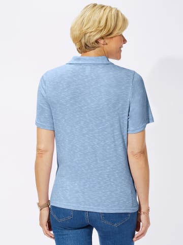 WITT WEIDEN Poloshirt in bleu-meliert