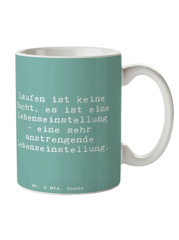 Mr. & Mrs. Panda Mug Spruch Laufen Lebensstil mit Spruch in Meeresbrise