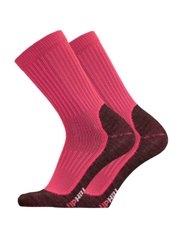 UphillSport Walking-Socken 'WINTER XC' 2er Pack in Pink/grey