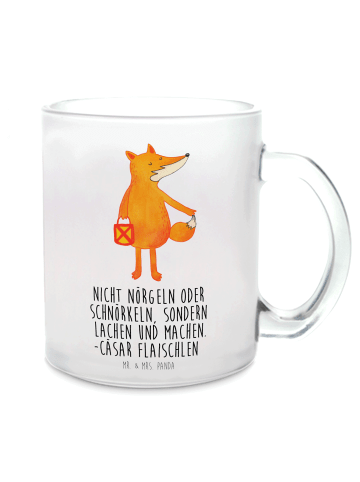 Mr. & Mrs. Panda Glühweinbecher Fuchs Laterne mit Spruch in Transparent