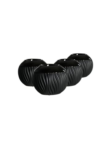 Ritzenhoff & Breker 4er Set Teelichthalter Onyx in ø 11 cm in schwarz