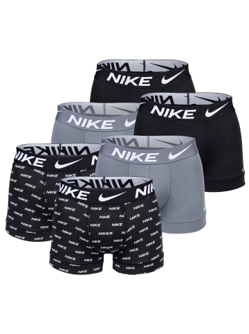 Nike Boxershort 6er Pack in Schwarz/Grau/Logo